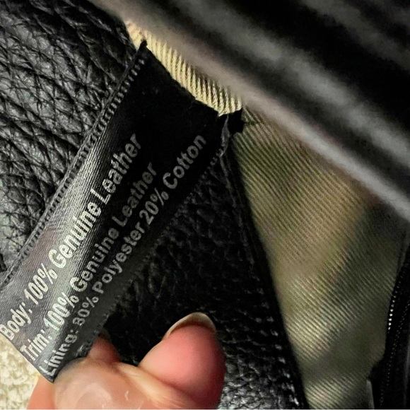 GILI Black Leather Fringe Hobo Bag with Gold Magnetic Buckle - Picture 8 of 10